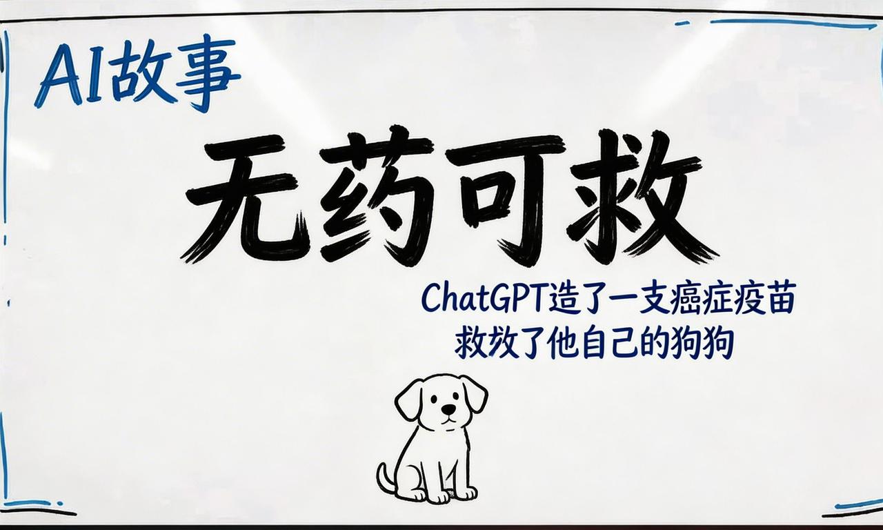 一个没有任何医学教育经历的人，却在AI的辅助下，治愈了爱狗的癌症。

最近一个案