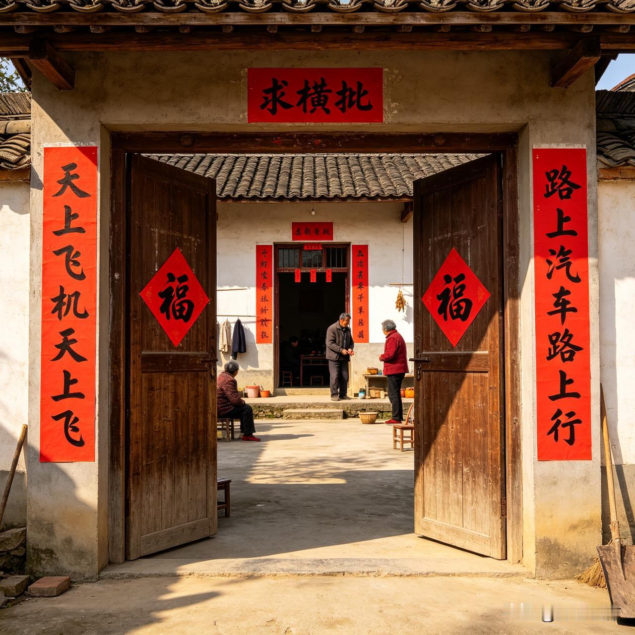 文案
 求横批 

今日分享一副通俗写实对联：上联天上飞机天上飞，下联路上汽车路