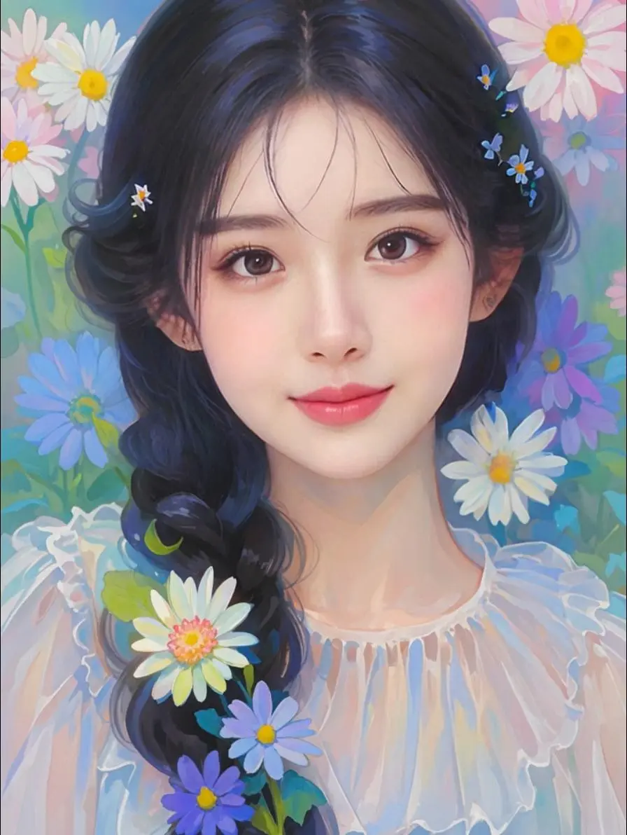 AI花漾少女情 原来ai写真可以这么美 人生总得有一套ai写真吧 谁拍...