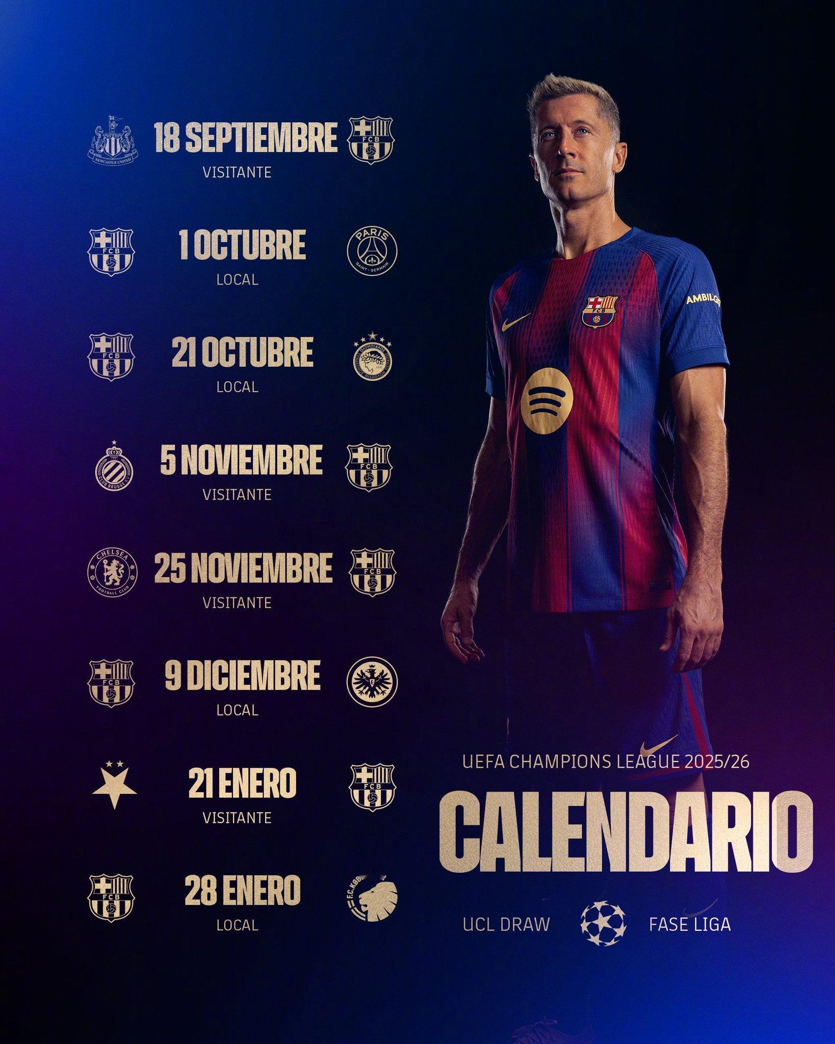 欧冠赛程表，请诸位惠存巴萨[超话]🔴🔵ForçaBarça ​​​