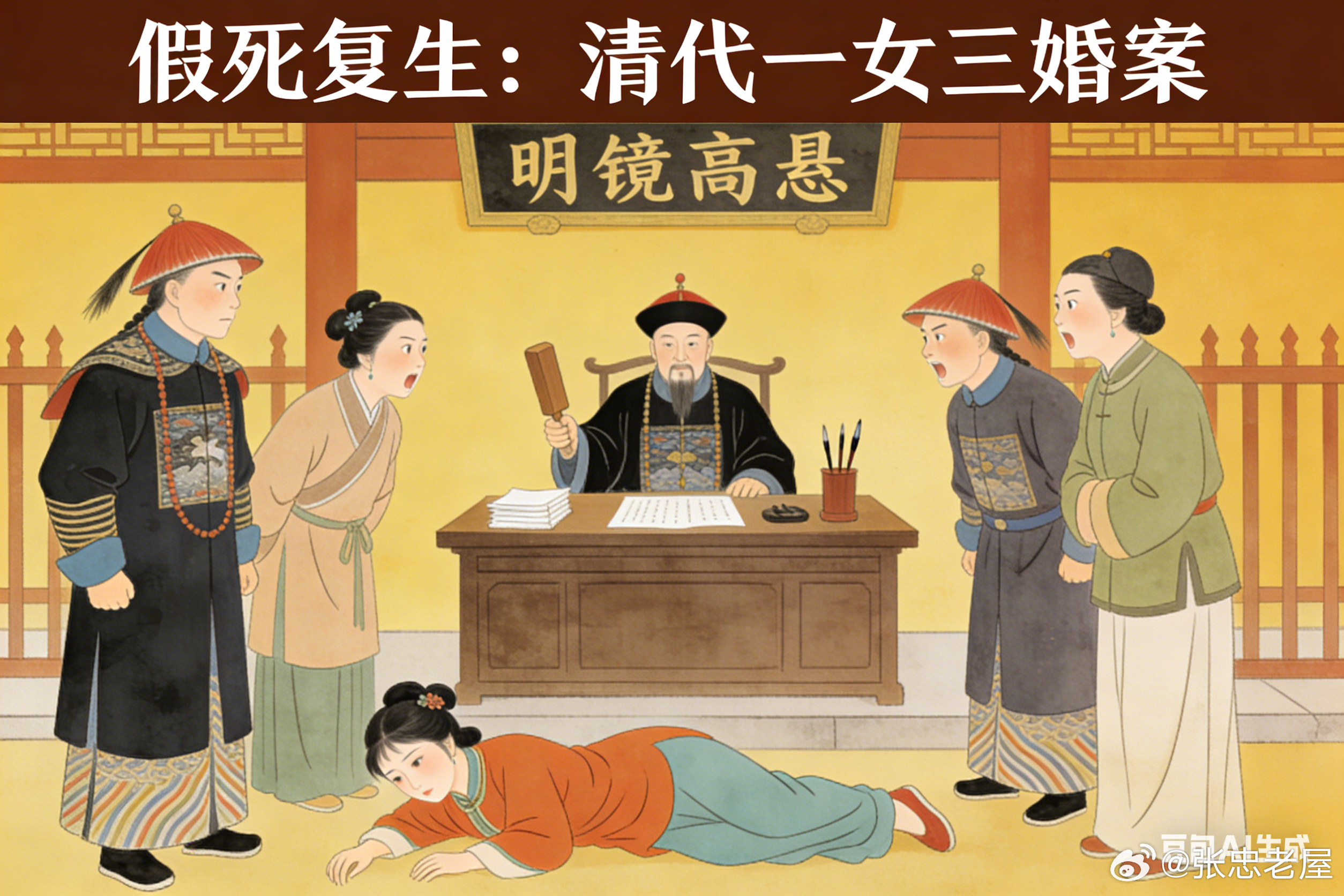 假死复生：一女三婚案古文原文豆包翻译白话文1680字陆春江担任上海县知县的时候，