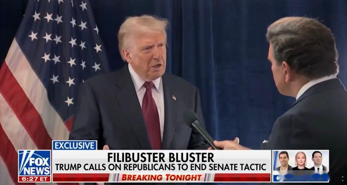 ‼️特朗普：“如果我们废除冗长辩论，我们就能批准很多好事、常识性的事、美好的事，