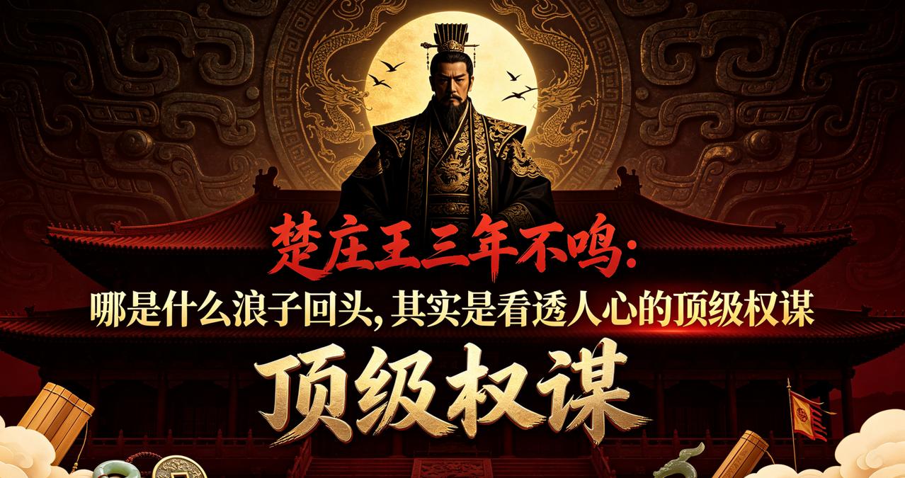 楚庄王“三年不鸣”，根本不是浪子回头，而是一场顶级权谋。

刚上位时他没实权，底