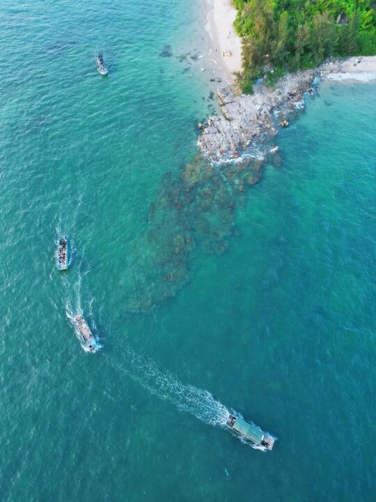 真在广西，玻璃海赶海钓鱼看日落无边泳池