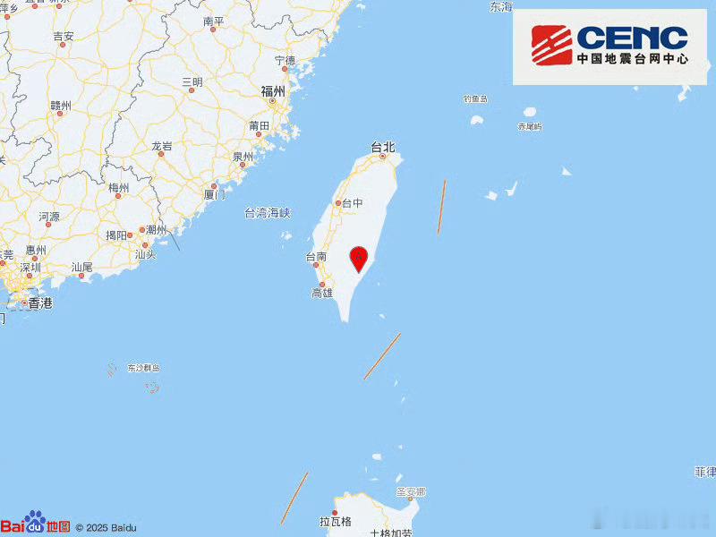 地震快讯中国地震台网自动测定：12月24日17时47分在台湾台东县附近（北纬22