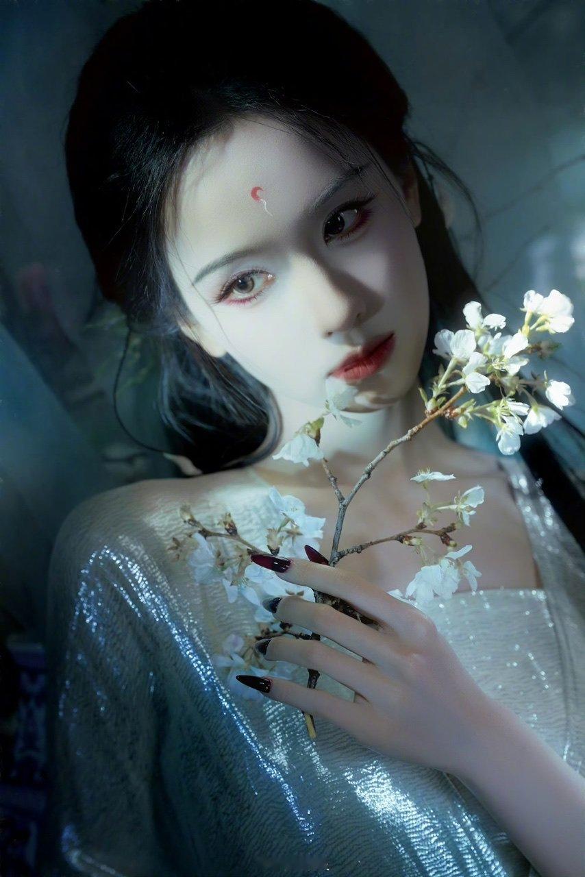 陈都灵雾妄言白衣大片陈都灵月鳞绮纪收官写真 白衣清冷仙子，又鬼又魅 