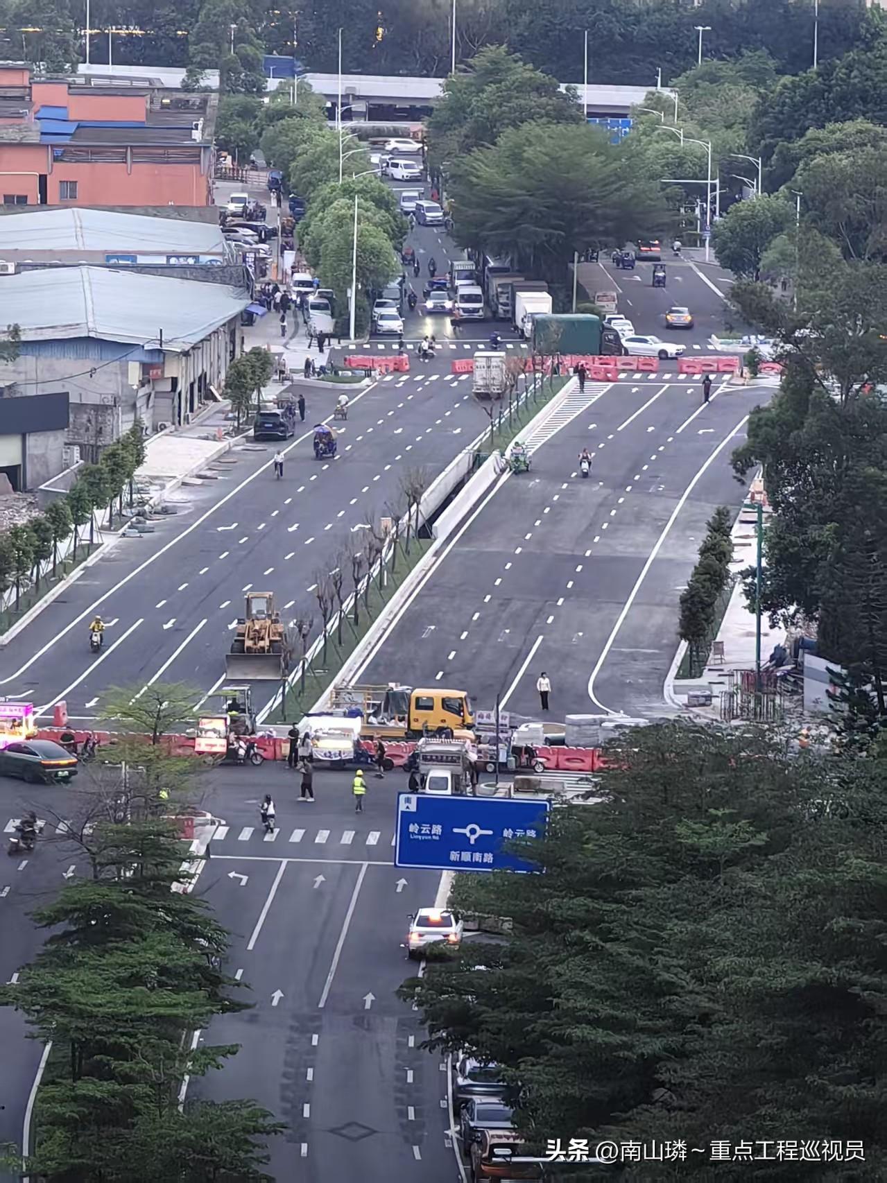 白云区新顺南路（岭云路-启德路段）即将开放通行！岭南新世界片区西行更便捷， 白云