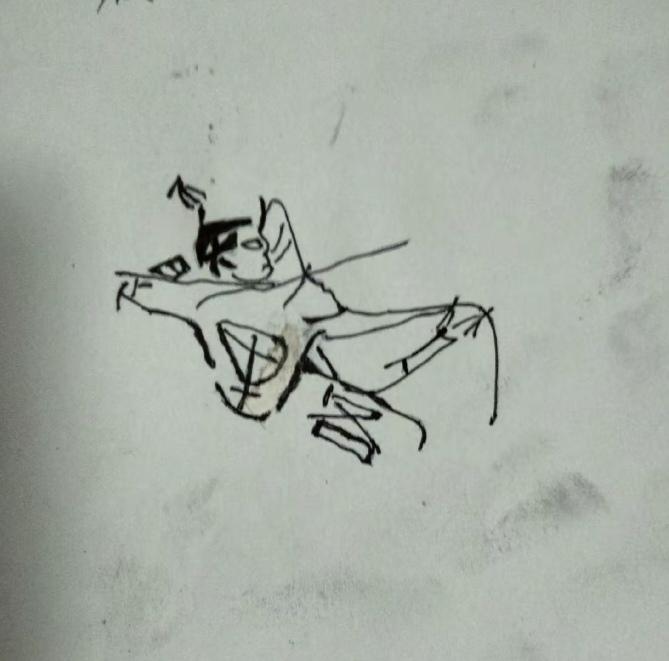 〔看图猜字〕图中画面隐藏几个字。作者太有才了！造型挺别致。有欣赏价值。你能看出来