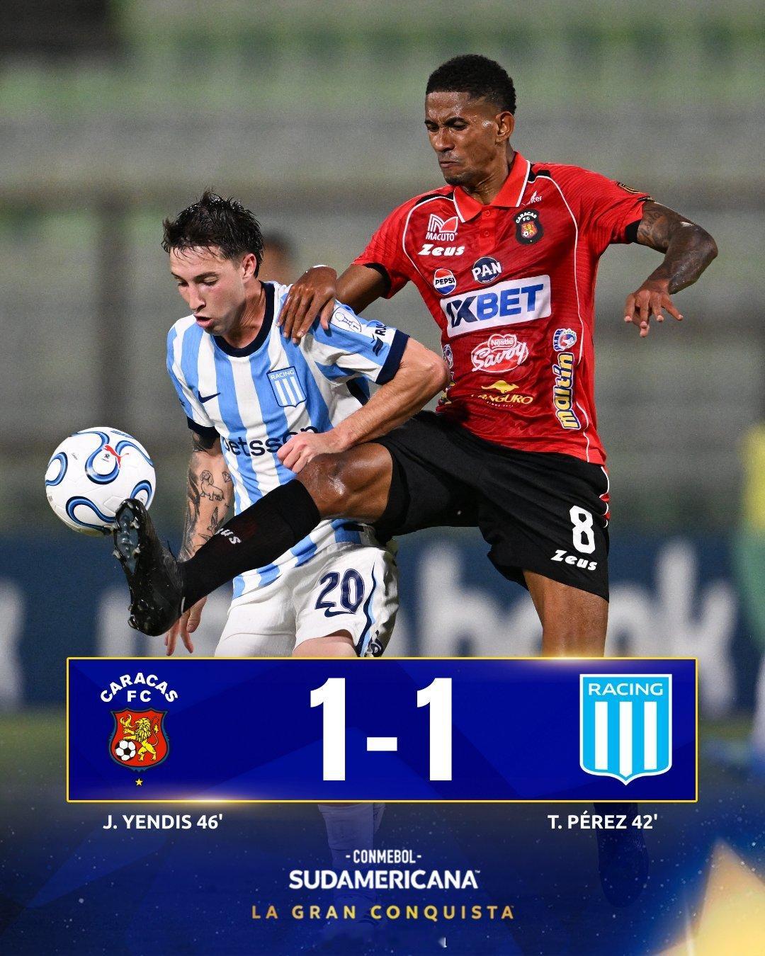 南美杯🏆E组第3轮比赛日加拉加斯 1-1 阿根廷🇦🇷竞技俱乐部南美杯