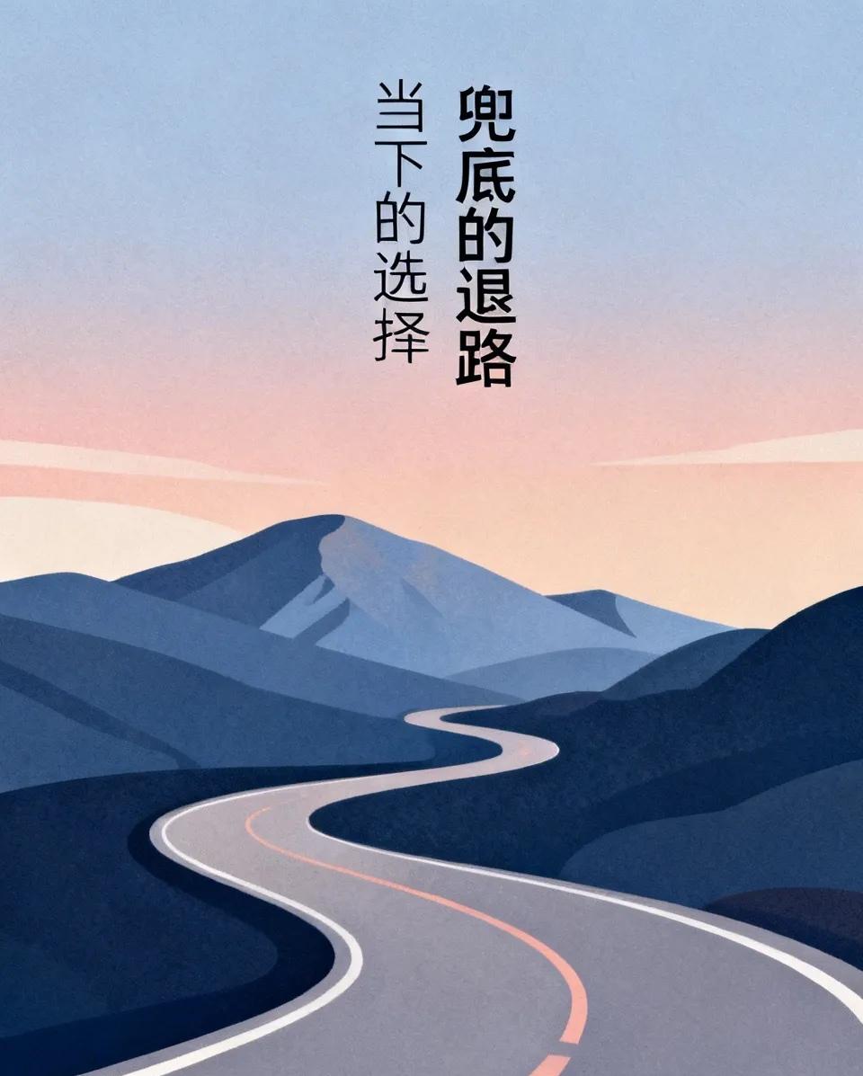 “兜底的选择，当下的退路”🌄🚘🏔️
这是两句话哦！