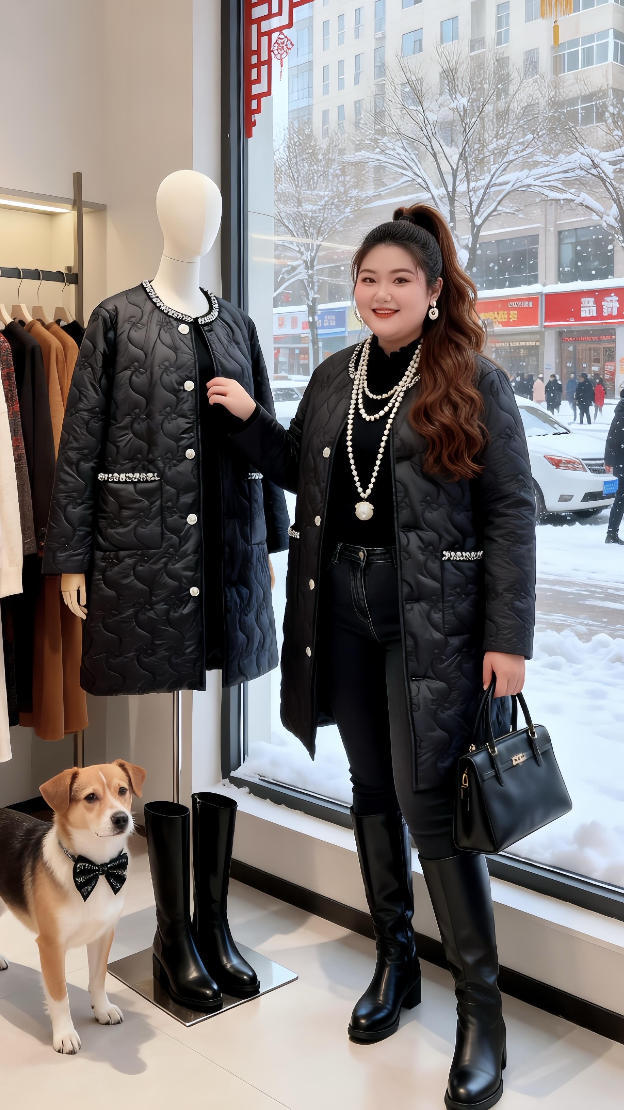 大码女装 棉服外套 加厚保暖微胖女生冬日衣服测评冬日穿搭一周不重样