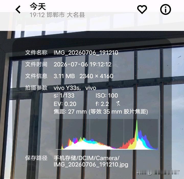 昨天晚上7点14分的时候，大名古城大雨已经下了第一阵，有一个主播在大名古城北门城