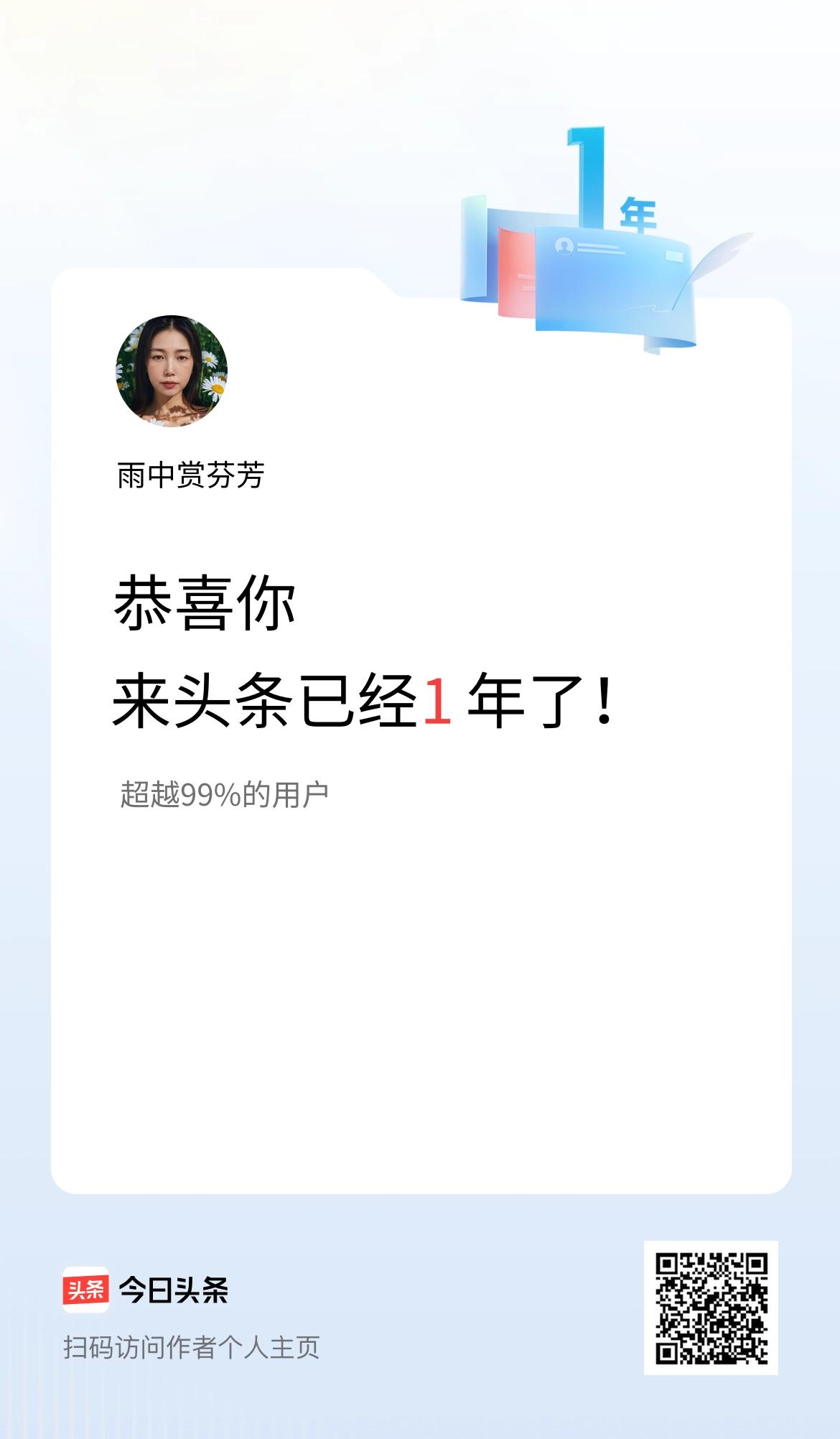 来头条已经1年了！