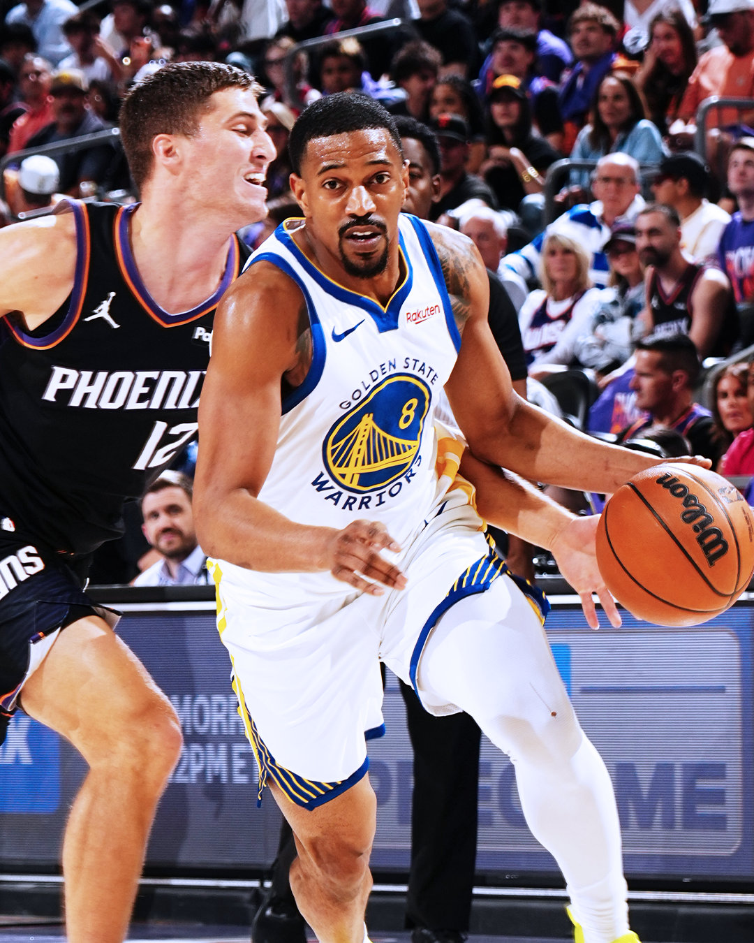 梅尔顿16分，8篮板，3助攻。勇士vs太阳