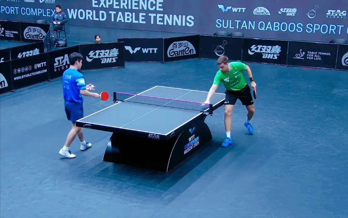 林诗栋止步男单8强林诗栋1比3达科林诗栋1-3达科止步WTT马斯喀特站男单8强，