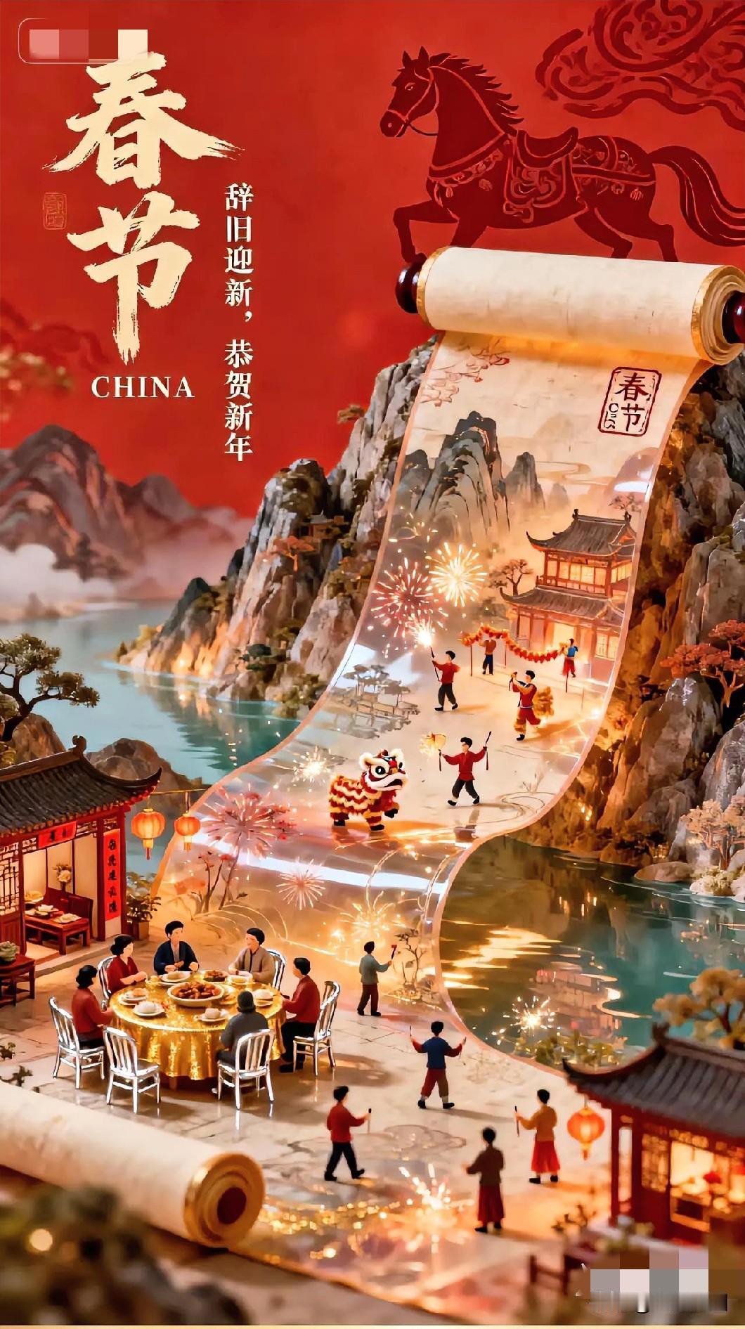 春节的热闹氛围，堪称一年到头最令人期盼的时刻。一家人团团圆圆齐聚一堂，那氛围简直