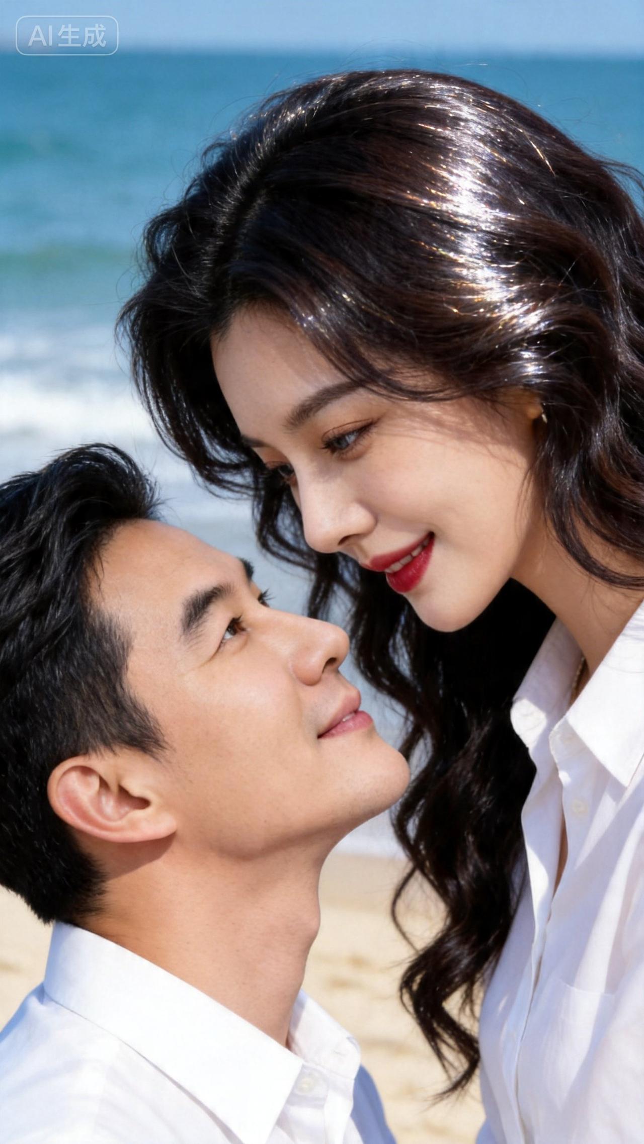 高质量海边情侣头像