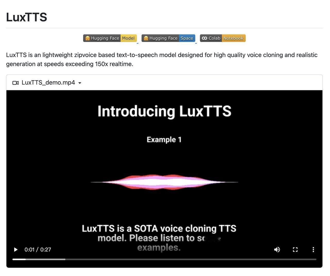 【150倍速下的48kHz高保真：LuxTTS让语音克隆彻底告别计算焦虑】开源社