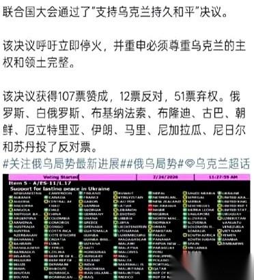 最骚的操作来了。
带头大哥，美国，投了弃权票。
你没看错，打了四年，一直嚷嚷着要