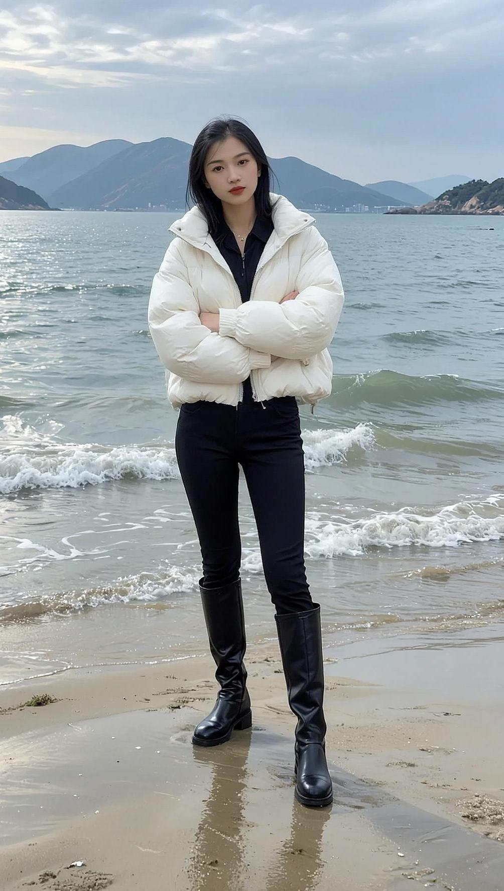 AI湖岸氛围感写真