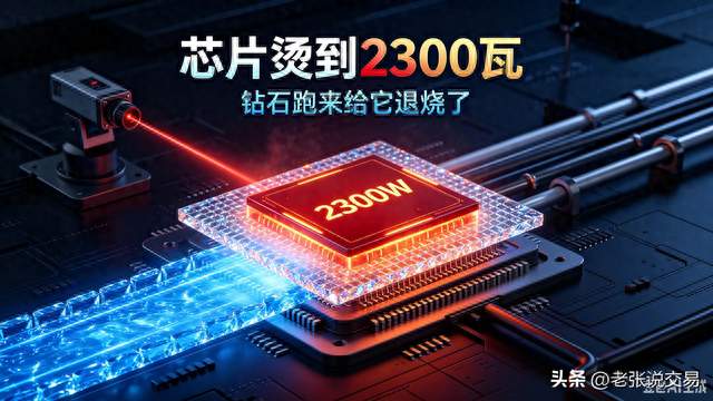 芯片烫到2300瓦，钻石跑来给它退烧了