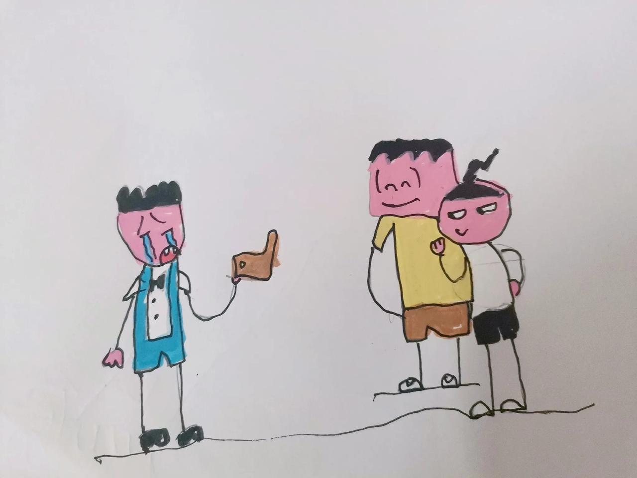 米小圈的漫画
看来儿子模仿得还蛮像
总的来说有所进步
其实，非常希望儿子
在漫画