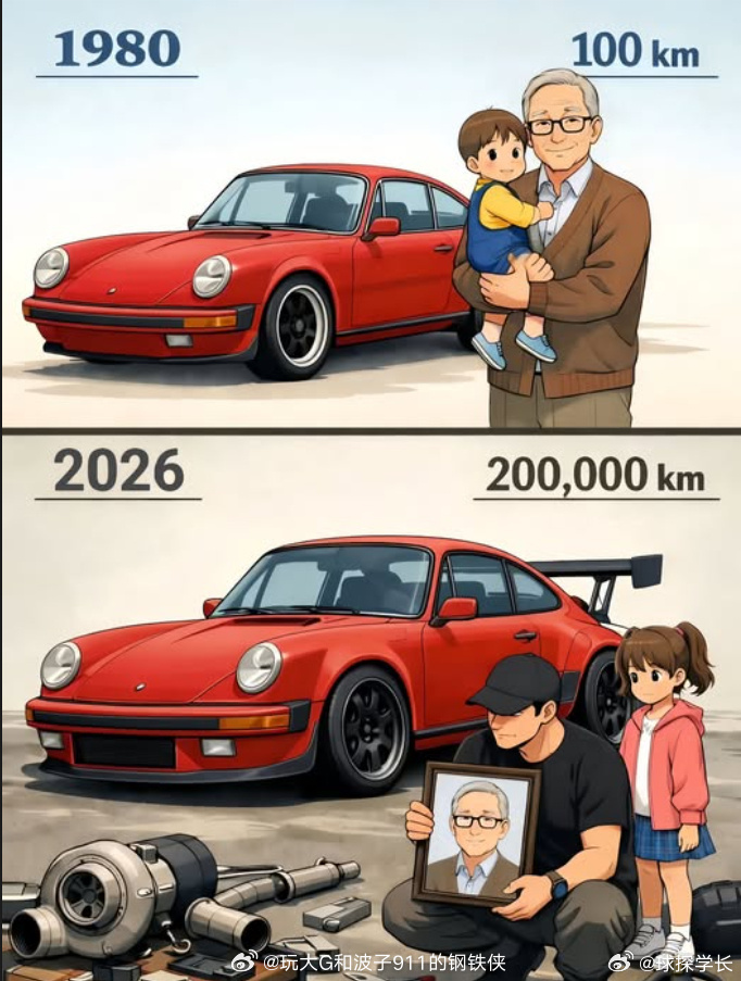 可以传承下一代的保时捷保时捷超话 古董 911 