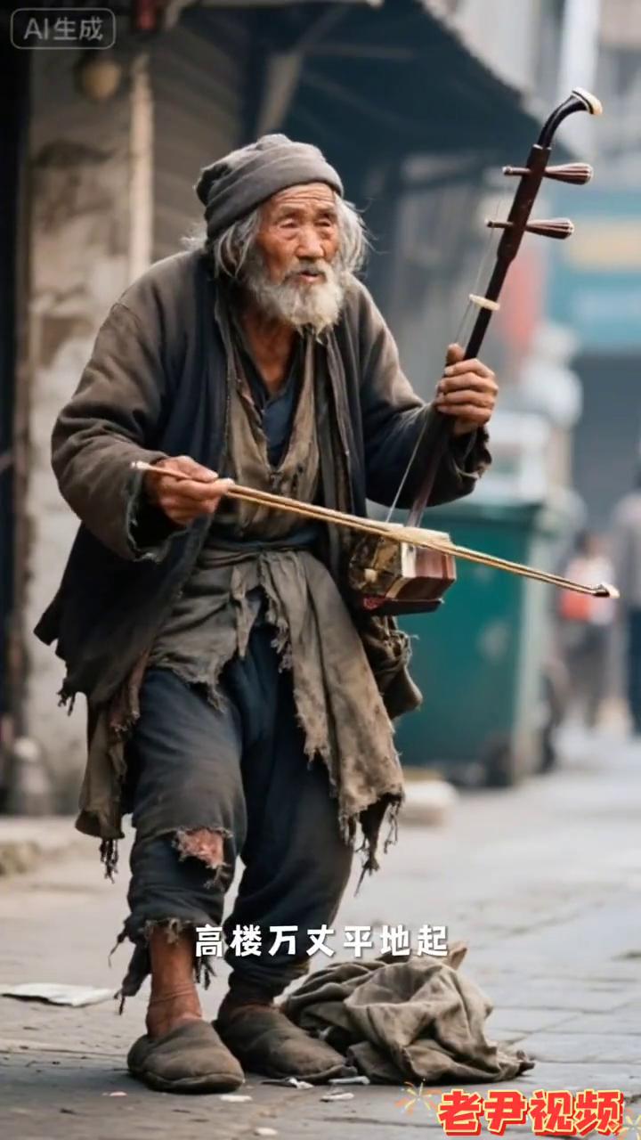 老尹视频。
高楼万丈平地起，盘龙卧虎高山顶。边区的太阳红又红。