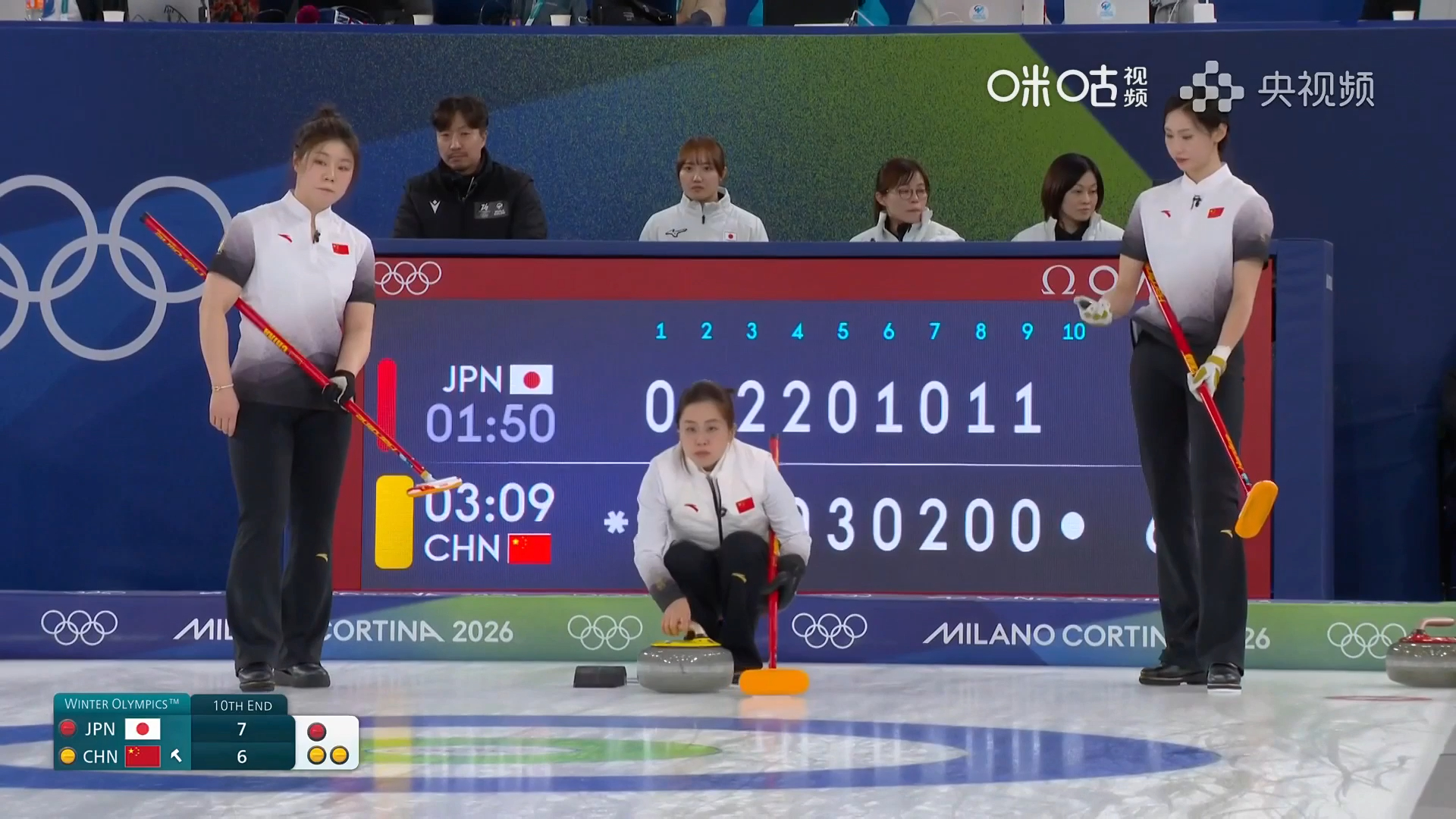#中国冰壶女队6比9日本队##中国冰壶队米兰冬奥收官#米兰冬奥会冰壶循环赛最后一