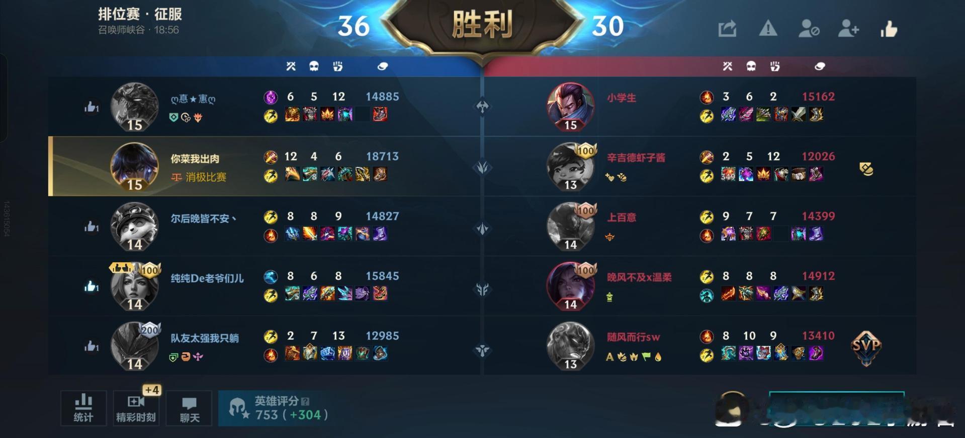 英雄联盟手游LOL手游科加斯来了这战绩你说我消极比赛？ 