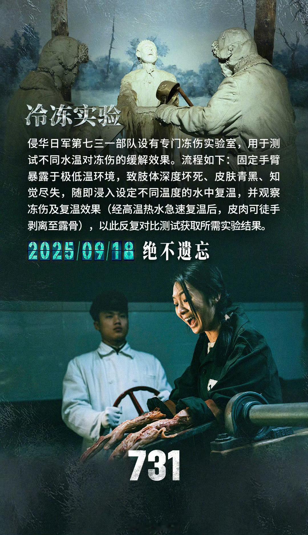 《电影731》剧照，冷冻实验，尺度挺大 ​​​