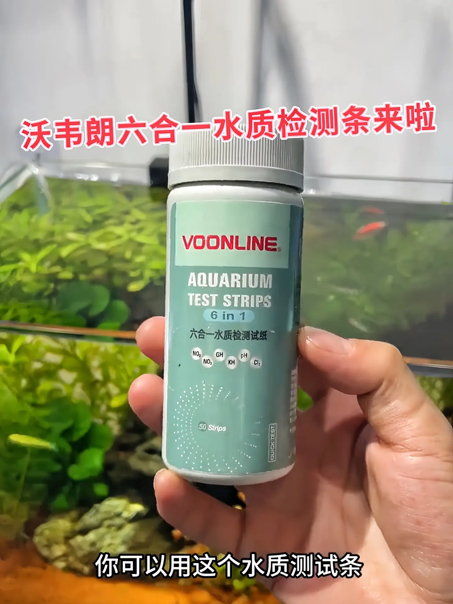 沃韦朗六合一水质检测条 ，水族必备神器。1. 六项全能：一条检测六项关...