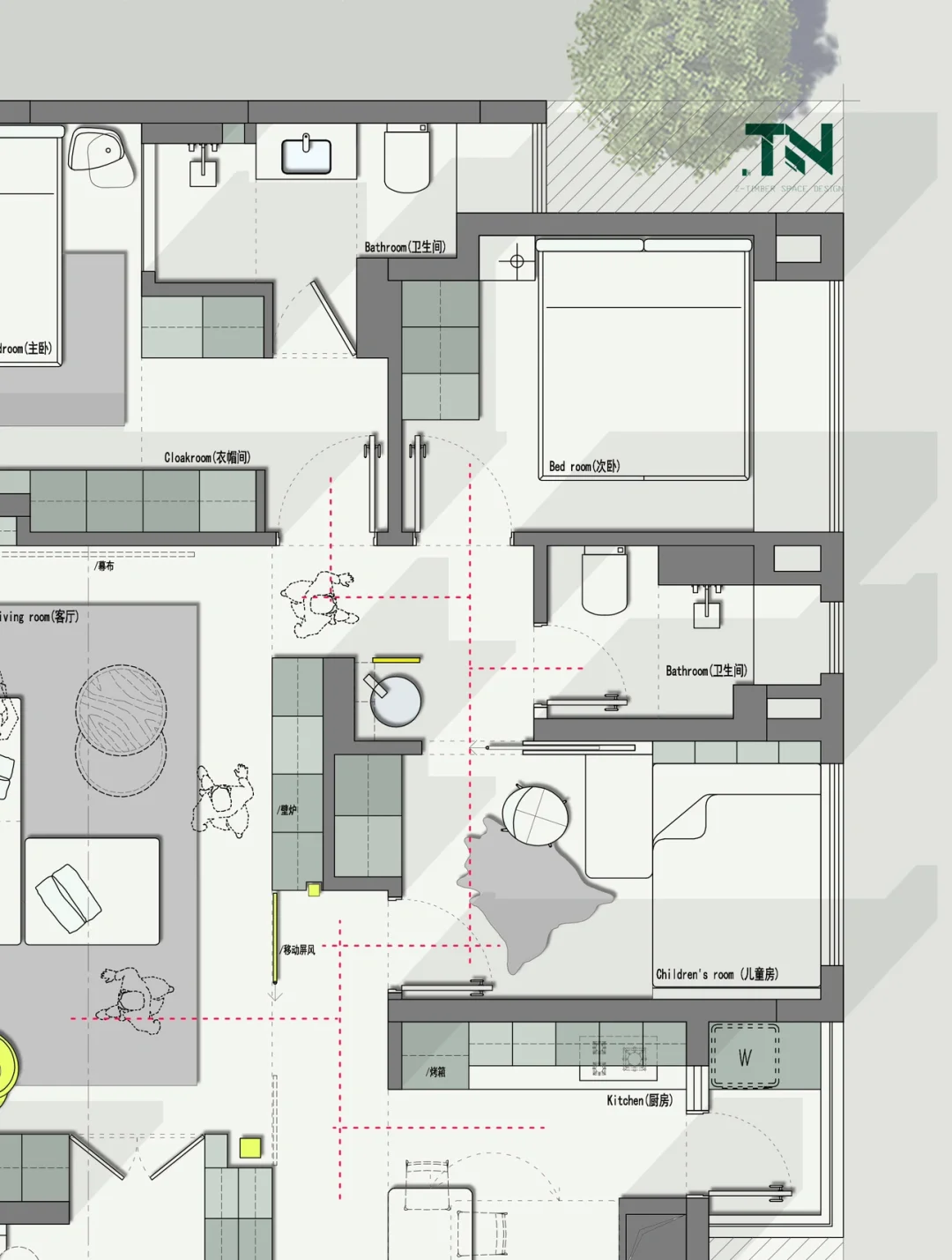 户型优化｜117平的五居室如何改造｜