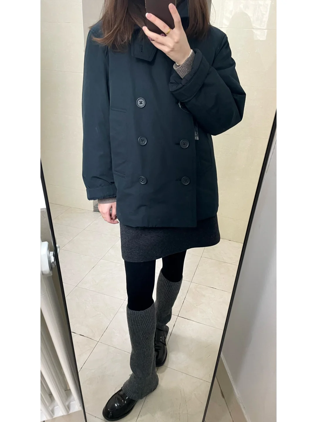 试穿优衣库冷门棉服