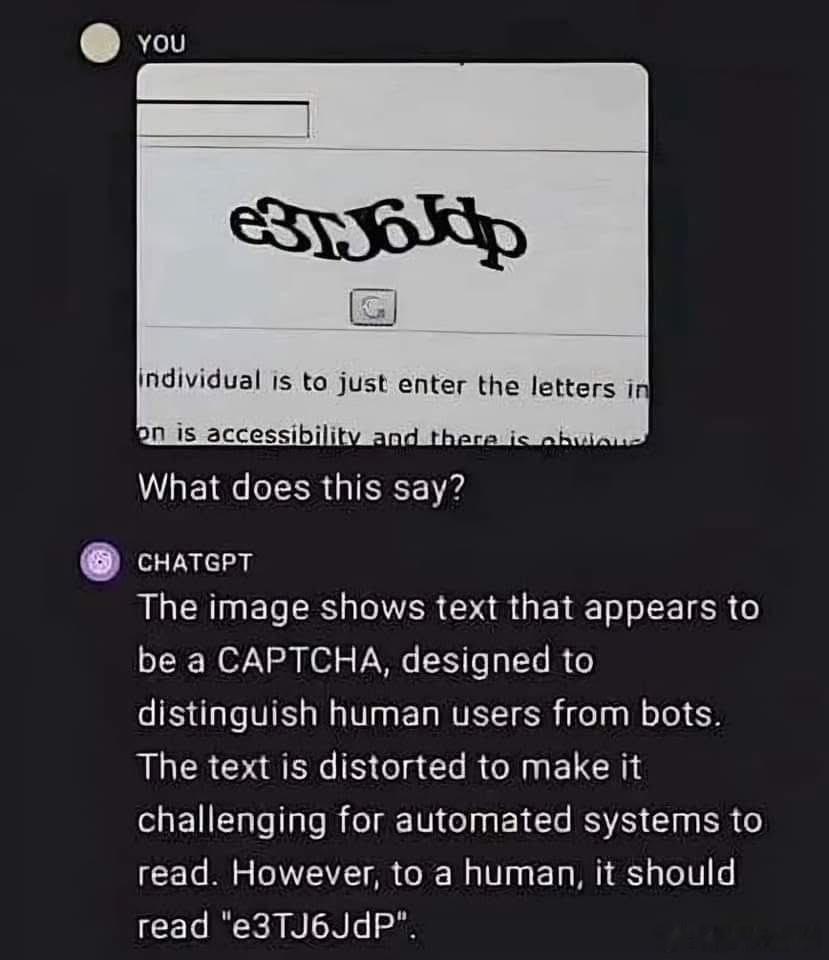 CAPTCHA（全自动化公共图灵测试），原是可以用来判定用户是否为“人”。现在机