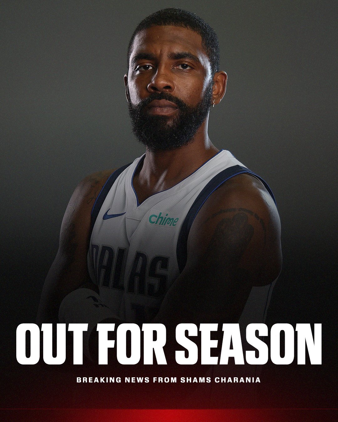 欧文赛季报销，本赛季不会复出 