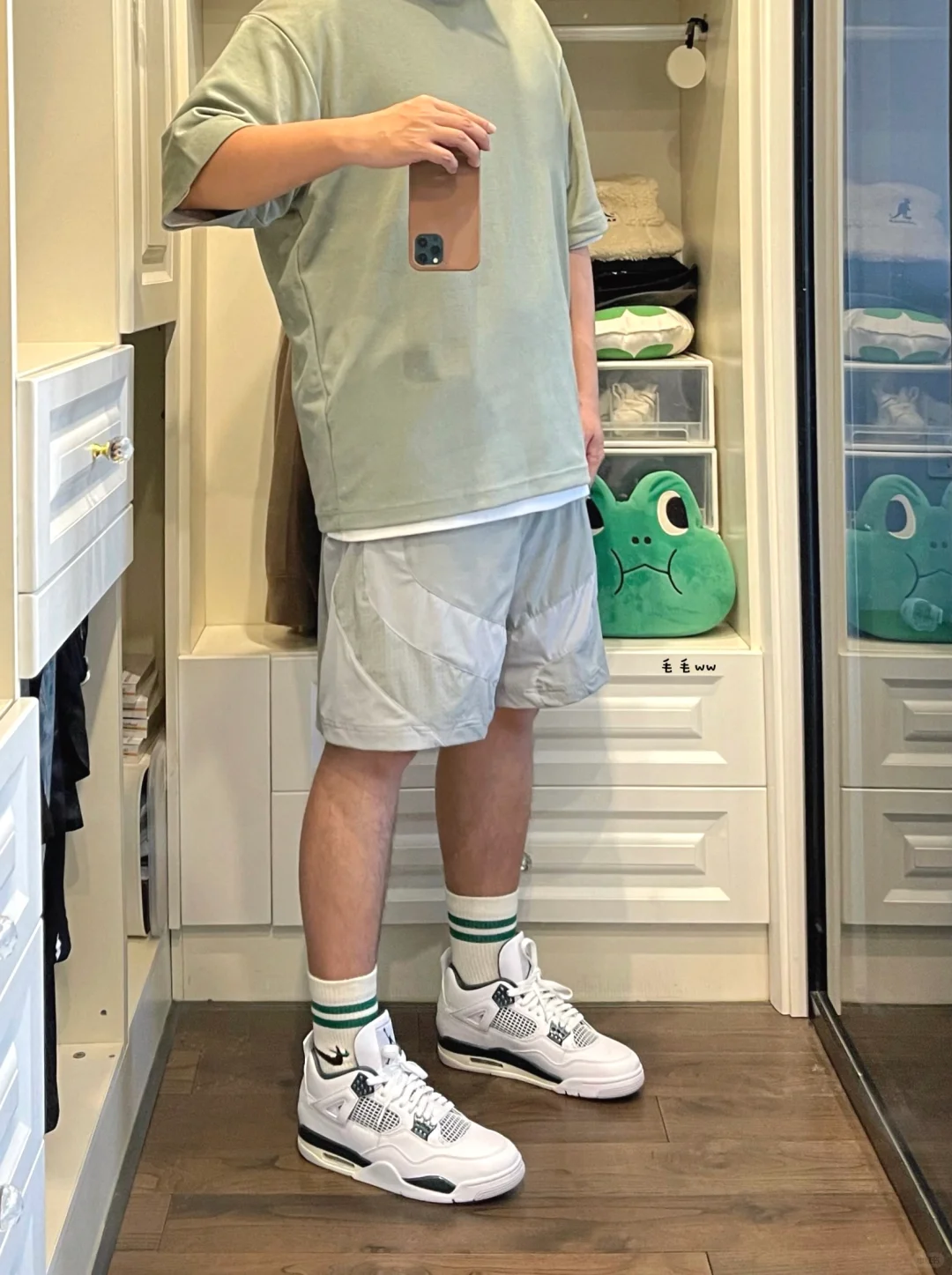 夏季短裤｜绿色系穿搭