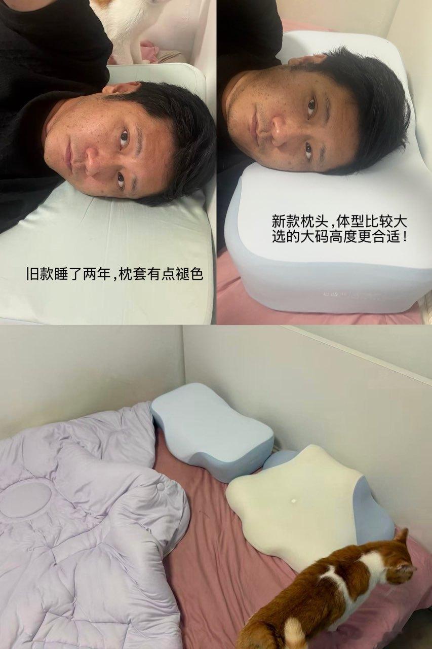 用了两年多的枕头（图1），总算给它下岗了，说实话挺争气，一点没塌，就是枕套被我睡