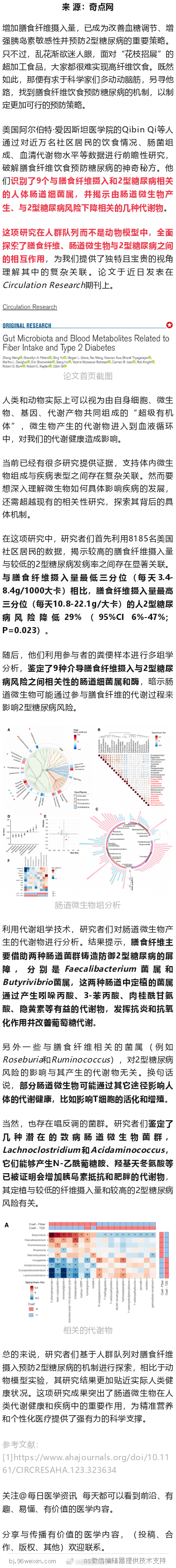 CR：找到防糖尿病菌！科学家全面分析人体膳食纤维摄入与2型糖尿病关系，找到9种相