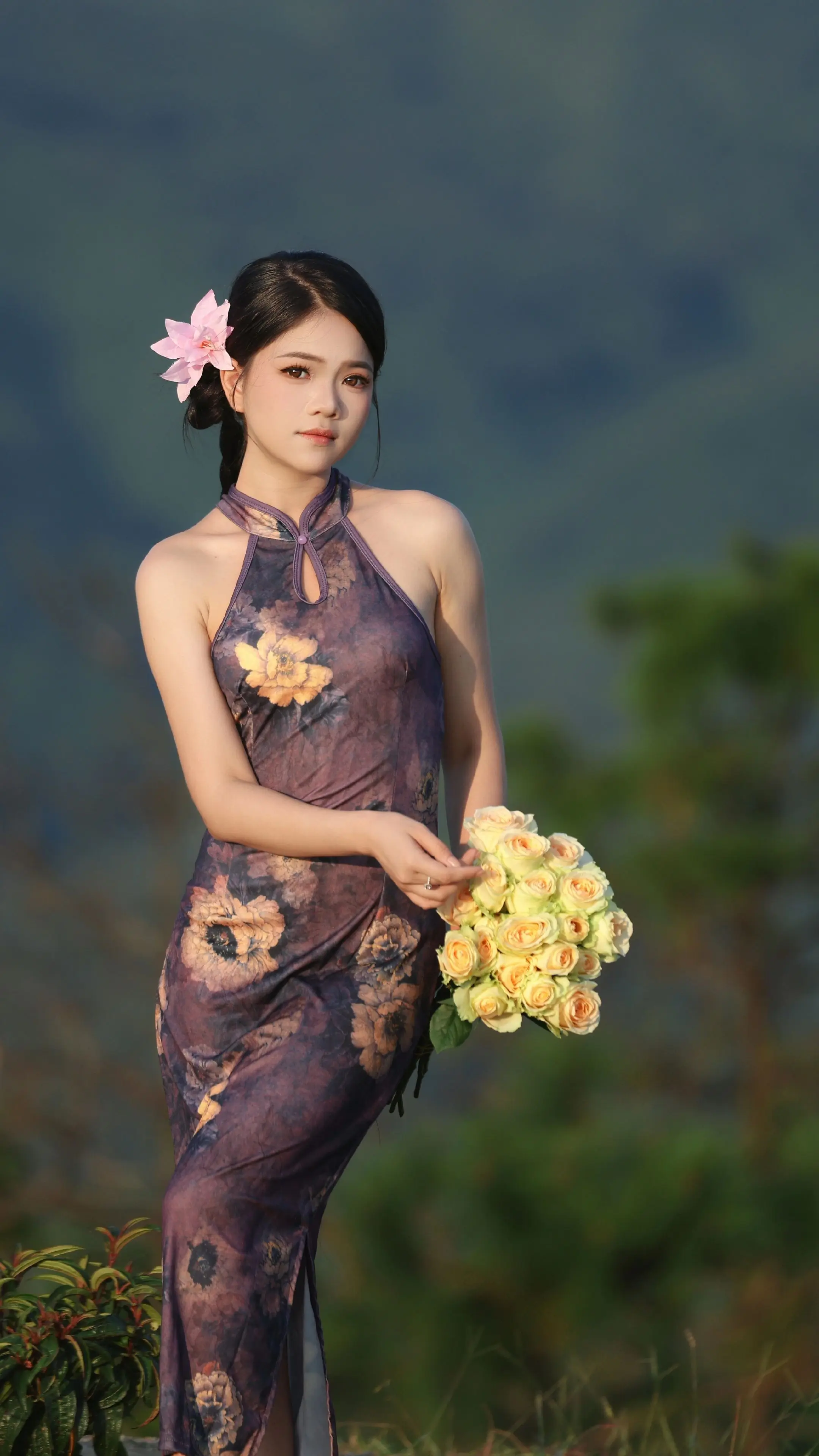 九九重阳节 户外旗袍写真 旗袍与自然融合 东方旗袍美学