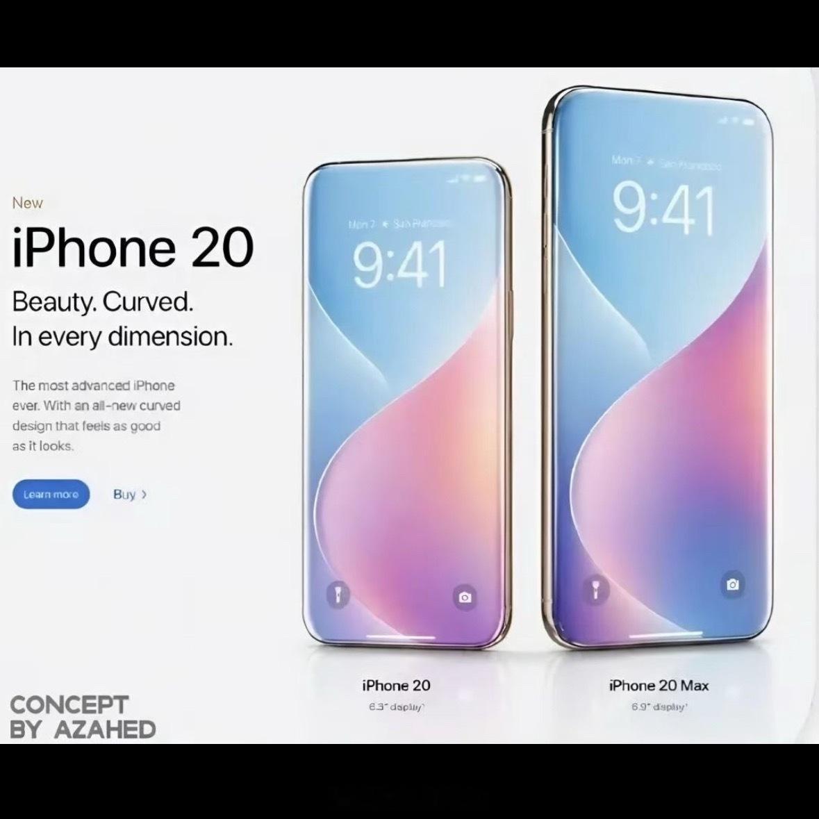 iPhone20Pro爆料传闻采用2D直屏结合玻璃盖板，利用光学折射营造视觉无边