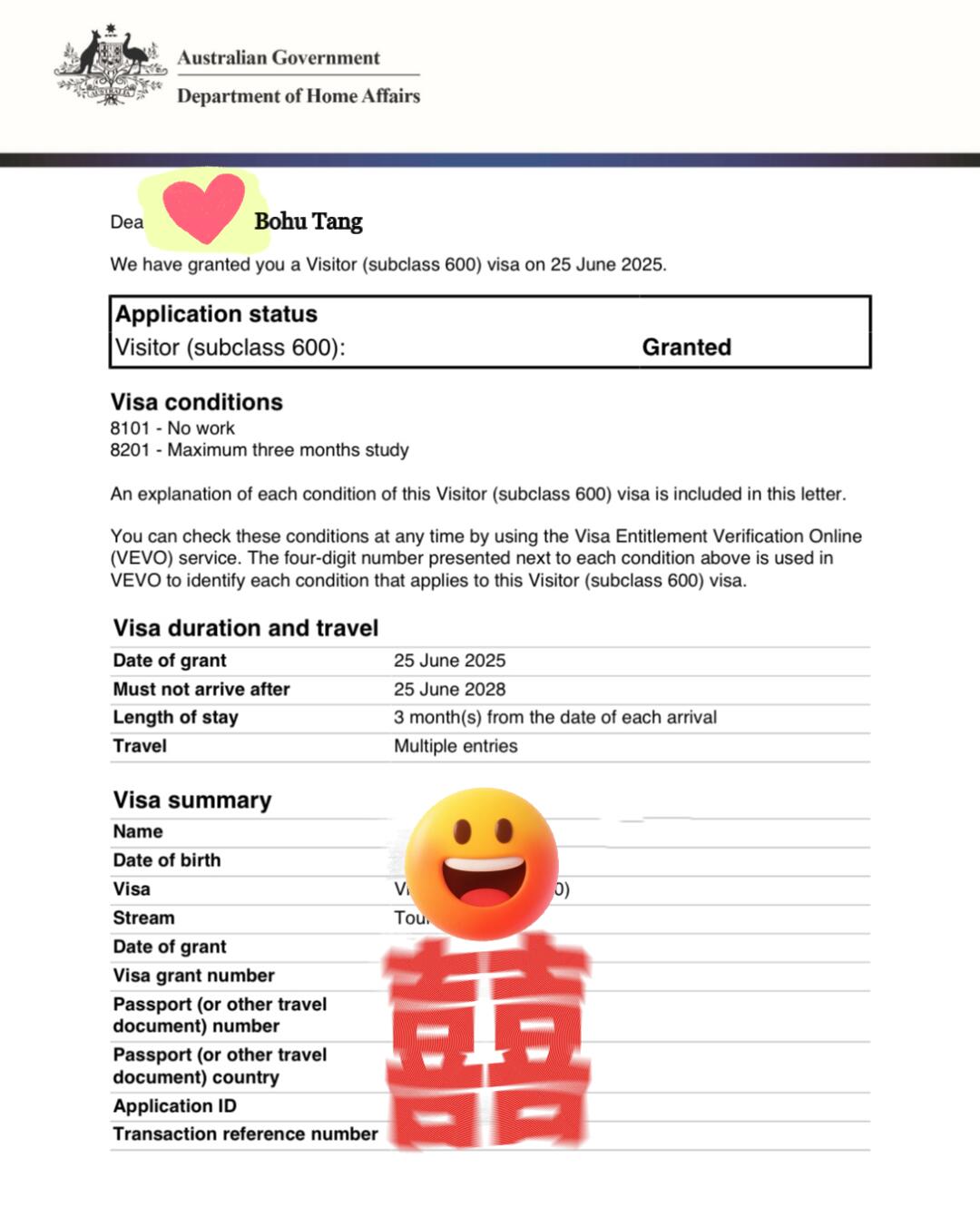 澳大利亚三年多次三天下签