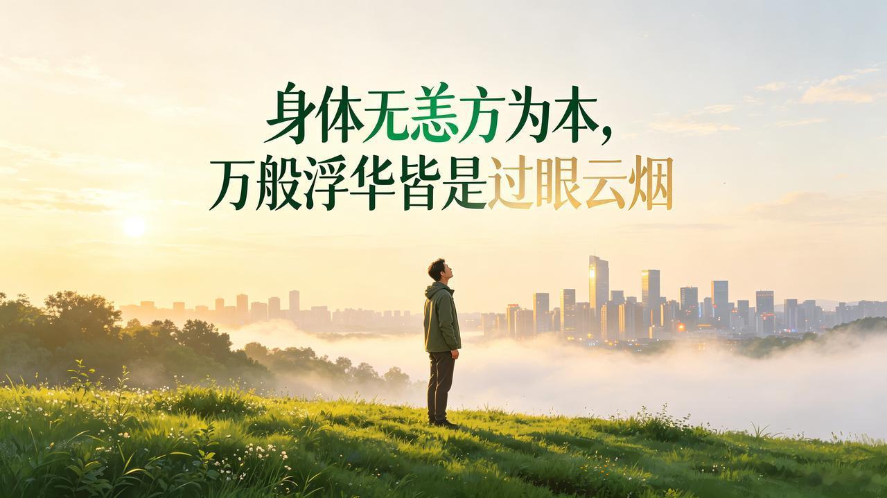 健康才是最重要的东西，你赞同吗身体无恙方为本，万般浮华皆是过眼云烟