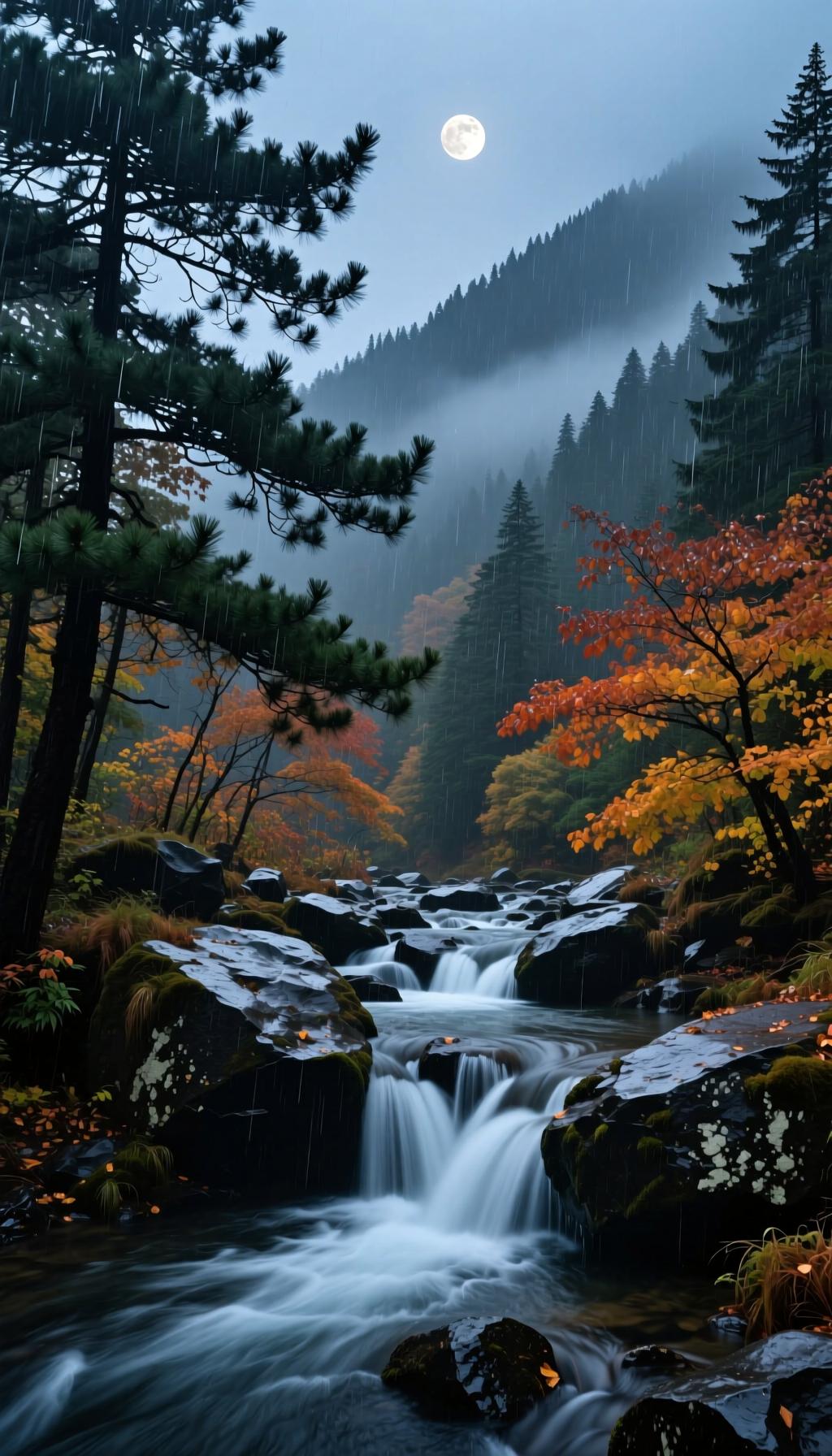 1. 山居秋暝 · 王维
 
空山新雨后，天气晚来秋。
明月松间照，清泉石上流。