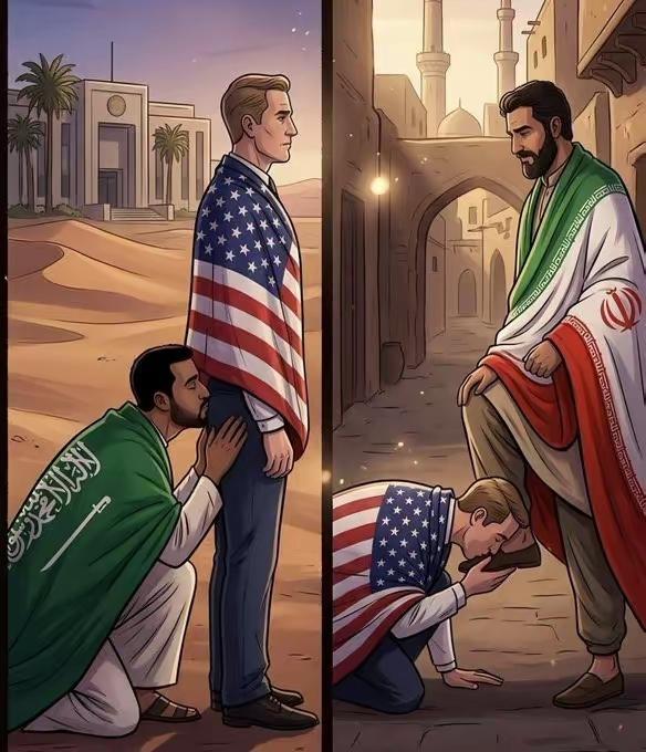 看到这漫画，美国人会咋样，沙特人又会咋样？