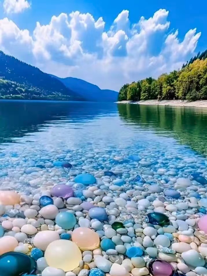 所谓自由，不是随心所欲，而是自我主宰。就像这片澄澈的山湖，以云为信，以风为诗，在
