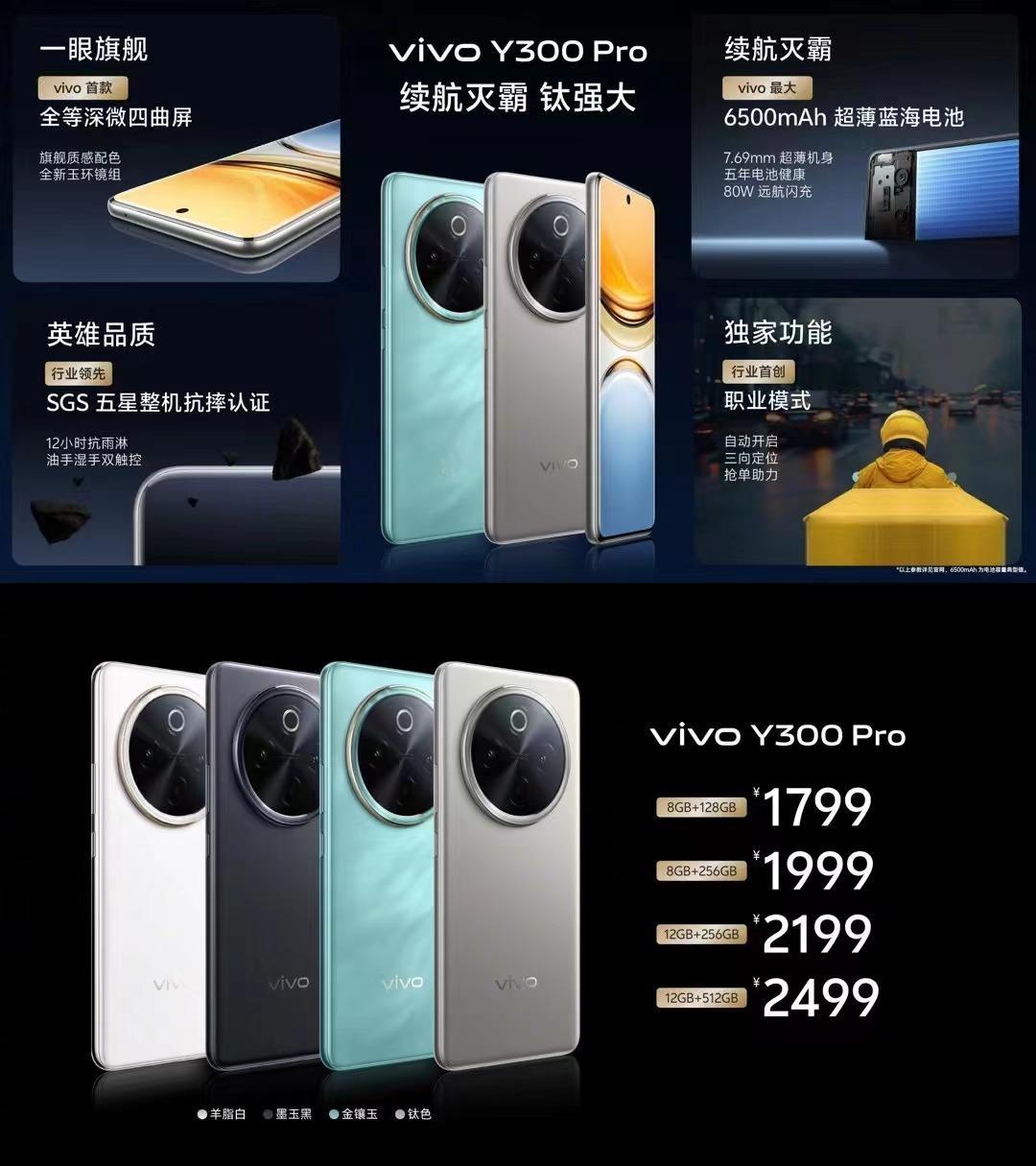 兄弟们，号称是“续航灭霸”的vivo Y300 Pro来了，正面6.77英寸配备