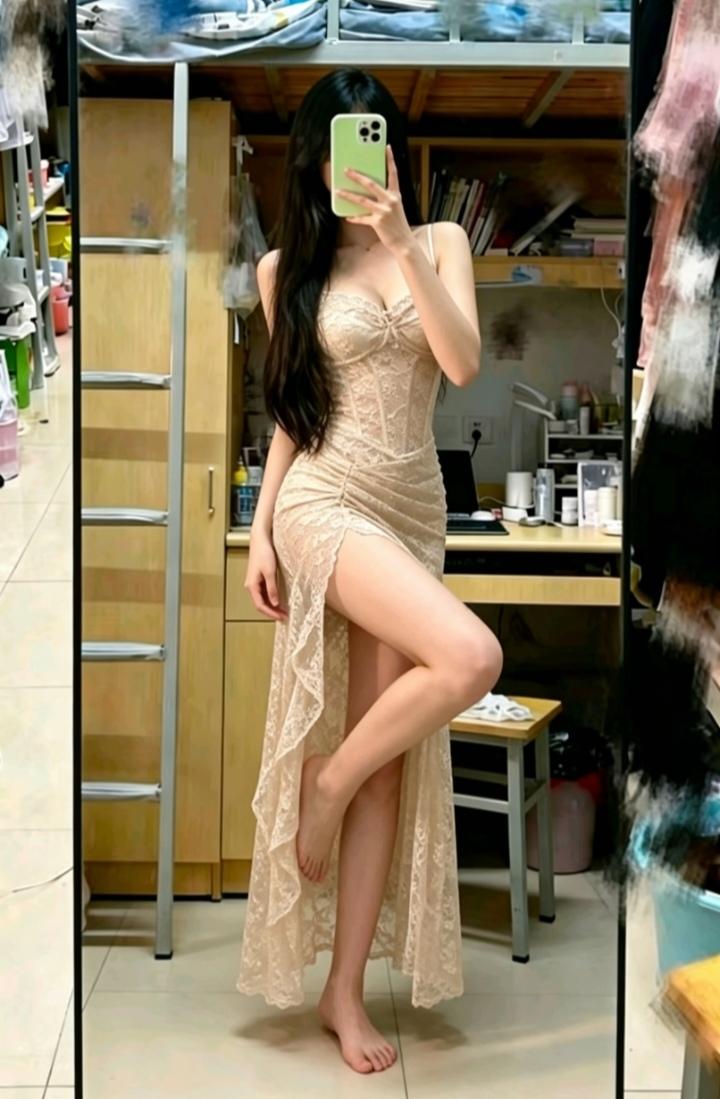 御姐 白色连衣裙ootd 温柔性感长裙 吊带裙穿搭 ootd穿搭