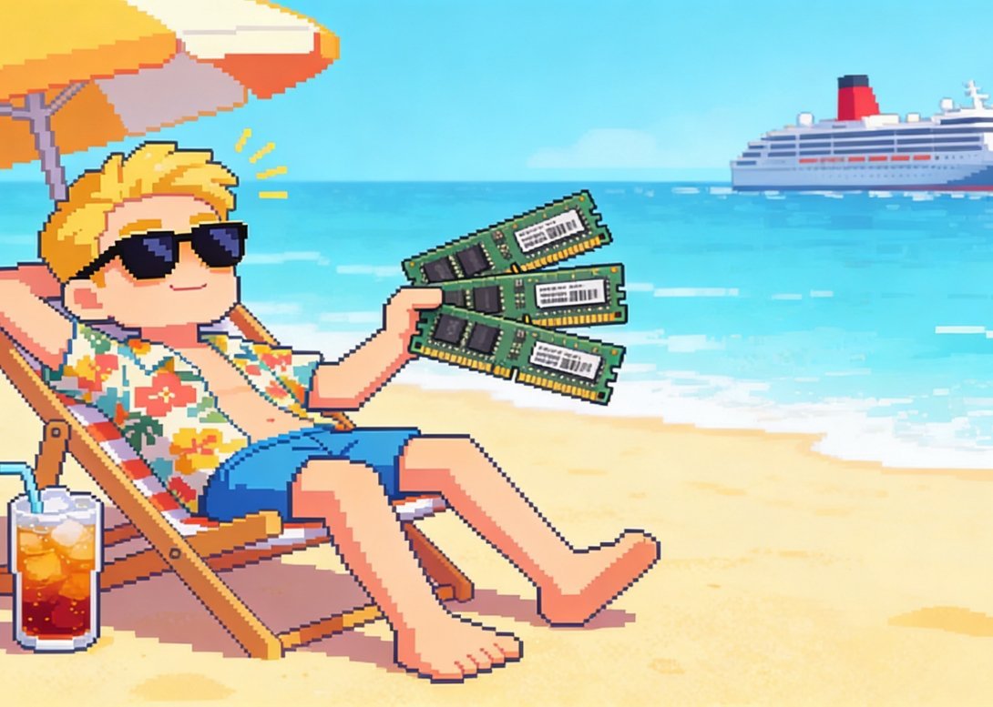 “时间就是金钱”2023年买了32GBx2内存以及4TB固态同时还囤了四条16G