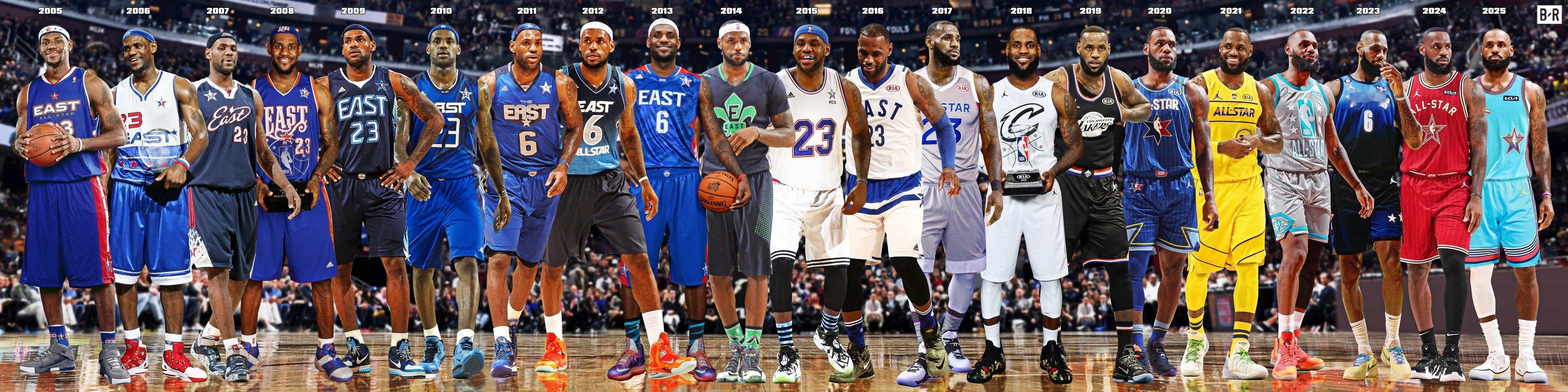 詹姆斯连续22年入选全明星骑士詹姆斯2026nba全明星 时光匆匆